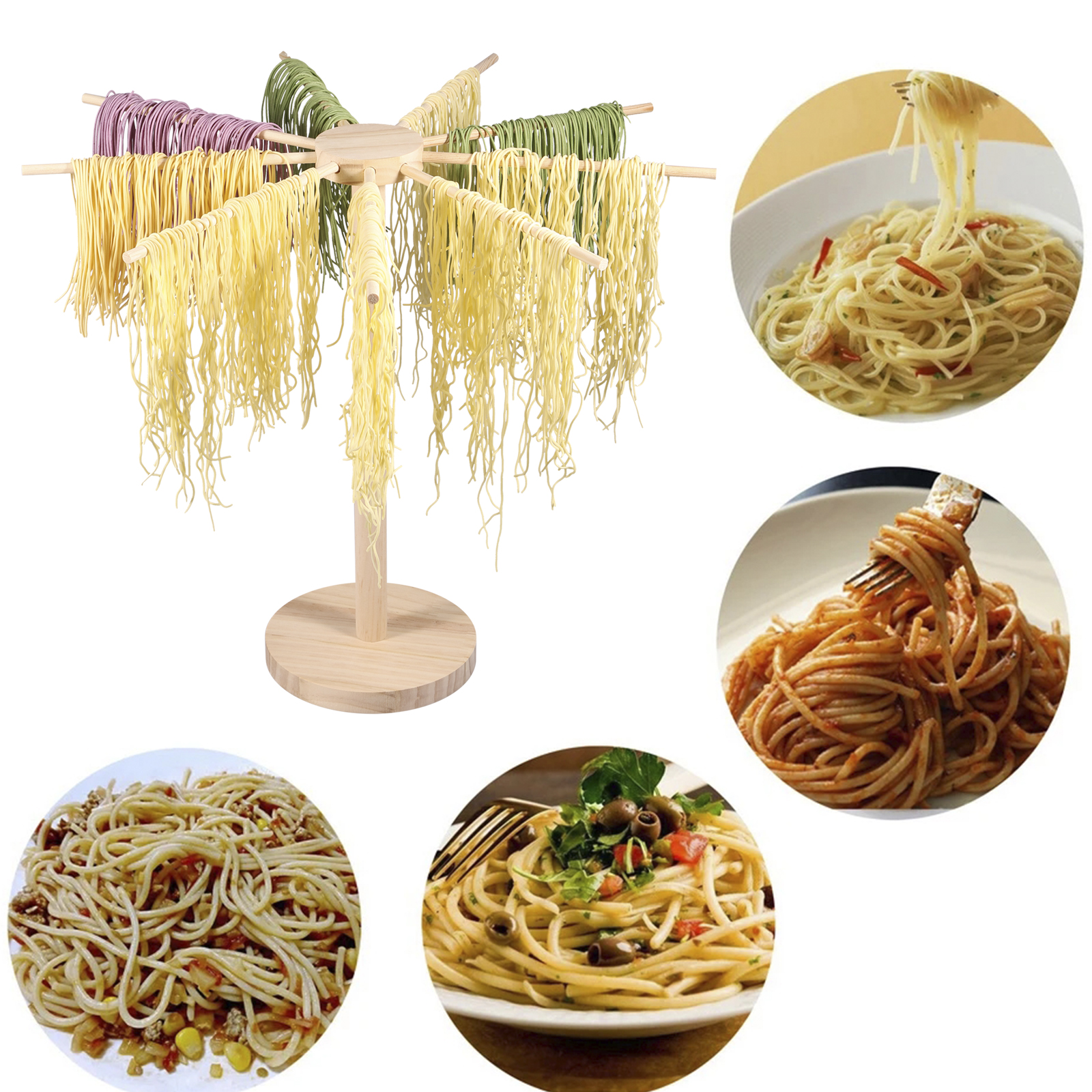 Pasta Drying Rack Wooden Noodle Drying Rack Pasta Stand Dryer Noodle Hanger Kitchen Fresh Pasta Noodle Spaghetti Dryer Hanger
