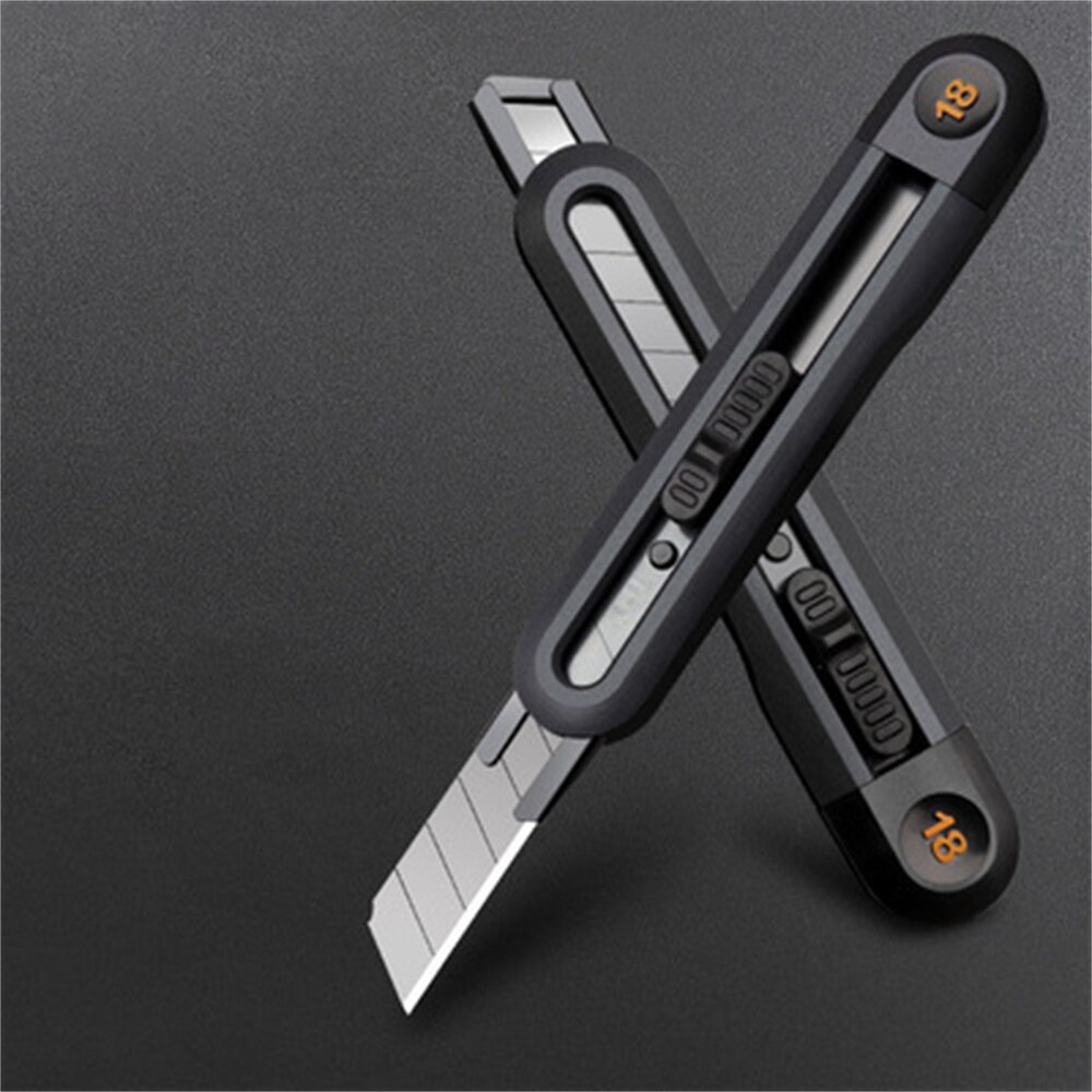 Retractable Utility Knife Student Handmade Paper Cutter Express Box Opener Auto Lock Carbon Steel Sharp Cutting Tool