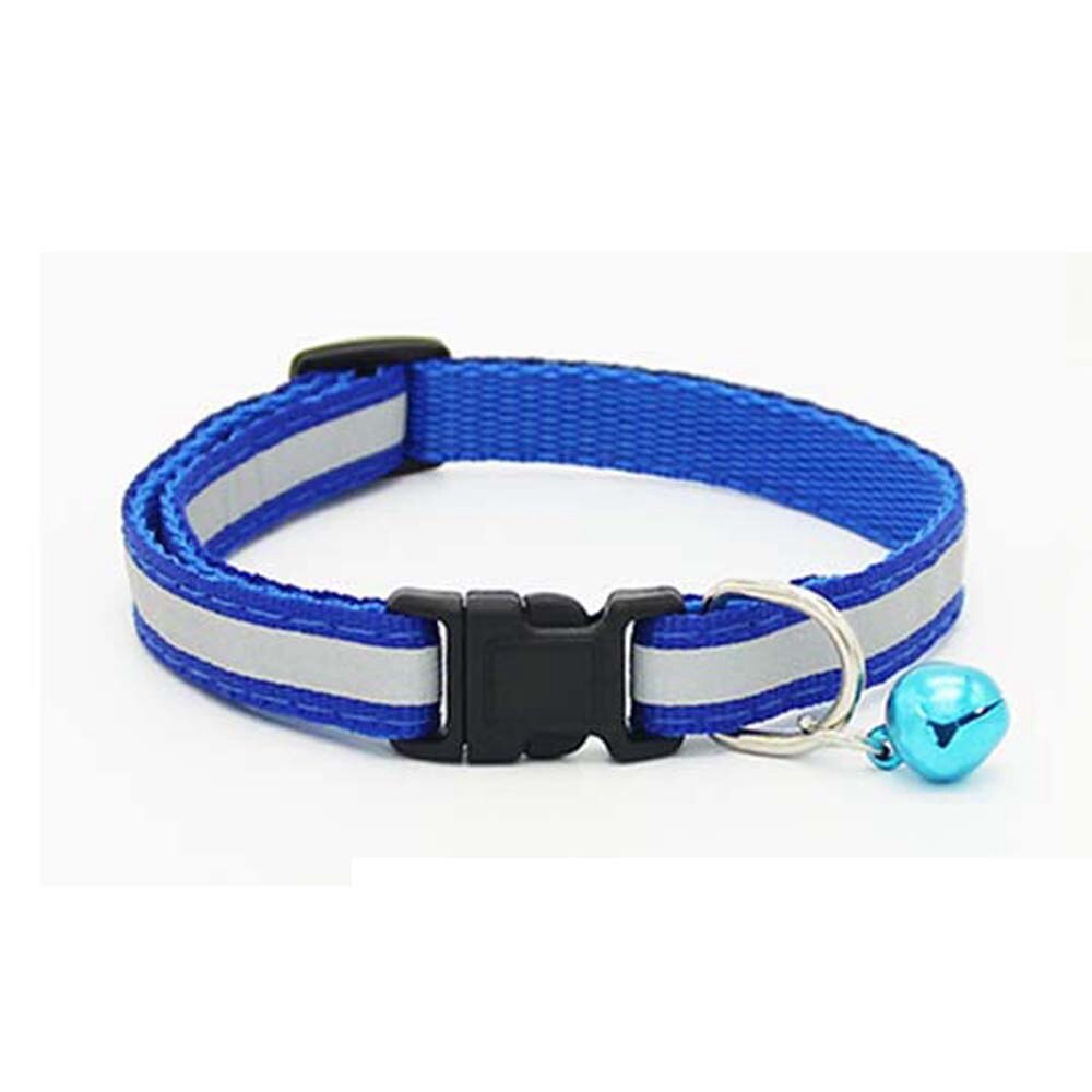 Pet Cat Dog Collar Nylon Strap Bell Reflective Collar Adjustable Collar Dog Puppy Necklace Pet Cat Safe Leash Accessories