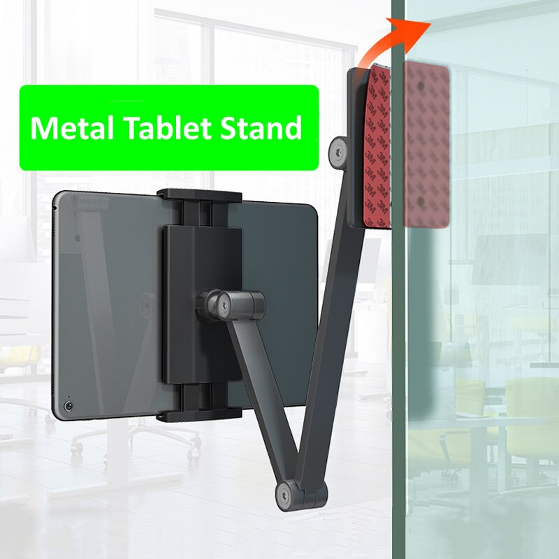 Lange Arm Wall Mount Tablet Stand Multi Hoek Verstelbare Drie As Aluminium Mobiele Telefoon Wall Mount Houder Voor Iphone ipad