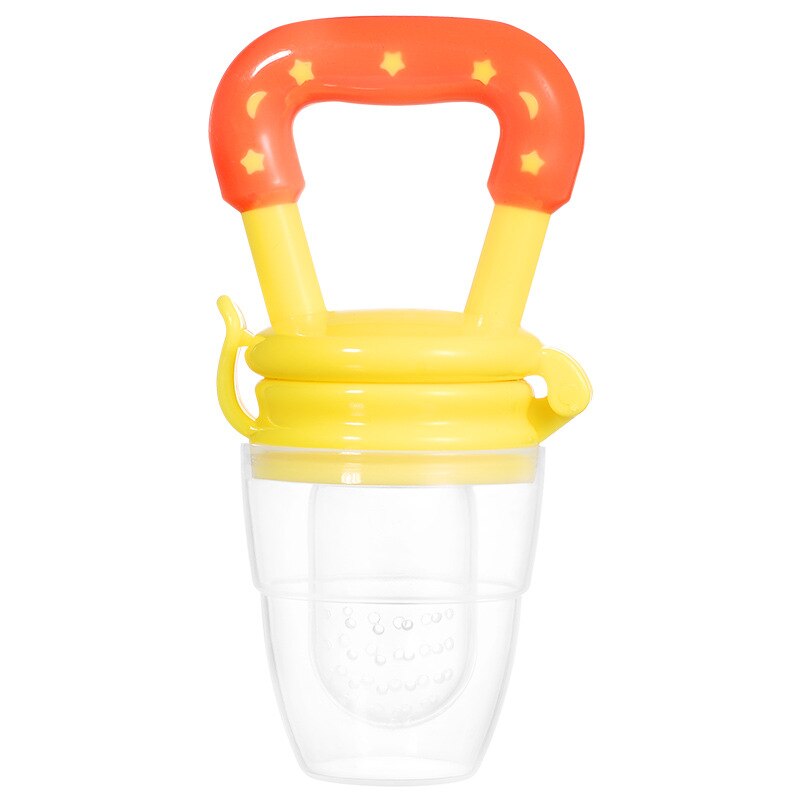 Baby tand tandvlees baby training kauwen fruit en groente met beet bag taai speelgoed: Yellow