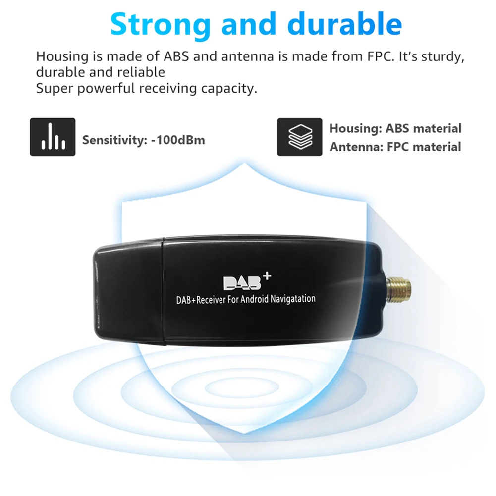 Auto Dab + Digitale Radio Box Dab + Auto Radio Antenne Ontvanger Antenne Antenne Usb Interface Auto Dab + Doos Voor Android 5.1 En Boven Autoradio
