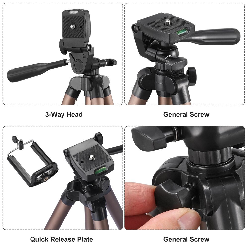 Universal Portable Tripod Adjustable Stand For Canon Eos Rebel Eos 750d Kiss X8i T6s Eos 760d 8000d T7 2000d T7i 800d Kiss X9i