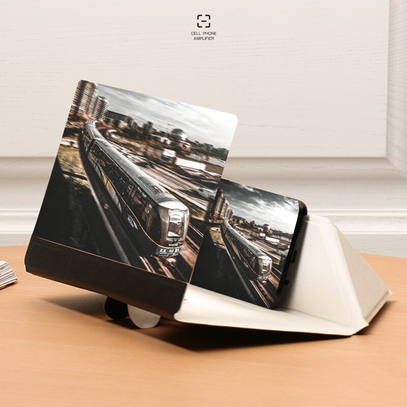 Universal- Vergrößert Bildschirm 3D HD Glas Lupe Klapp Tragbare Halterung ABS Schreibtisch Telefon Bildschirm Stehen Für praktisch