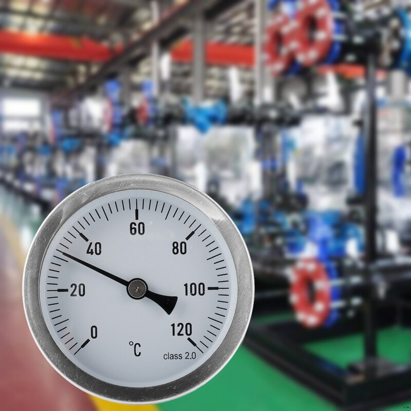 Temperature Liquid Water Home Garden 63mm Dial Horizontal Thermometer Aluminum Temperature Gauge Meter Liquid Water