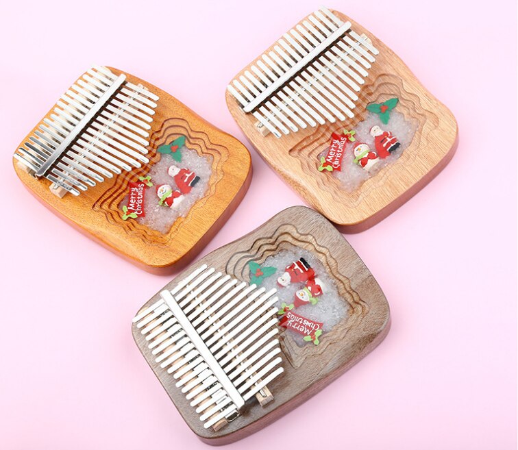 Kerstmis carlimba kalimba 17 toetsen kerstman duim piano muziekinstrument kerstman verjaardag