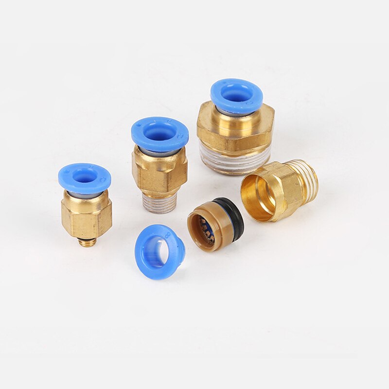 Luftrör pneumatisk koppling 4mm 6mm 8mm 10mm 12mm slang rör gänga storlek 1/4 " 1/2 " 1/8 " 3/8 " han snabbkoppling