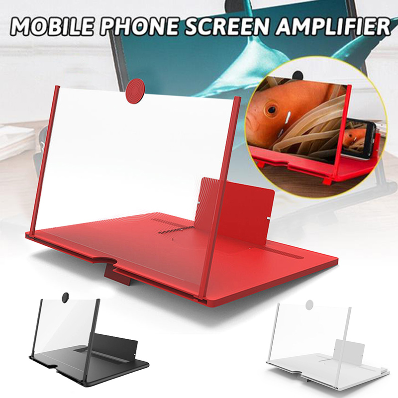10"/12" 3D HD Magnifier Mobile Phone Stand Desktop Screen Amplifier For Smartphone Screen Foldable Phone Holder