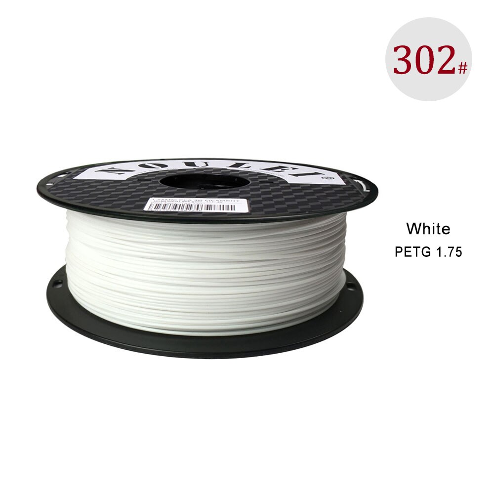 Noulei petg filament 1.75mm plast 3d tryck filament petg 1kg höghållfast 3d tryckmaterial: Vit
