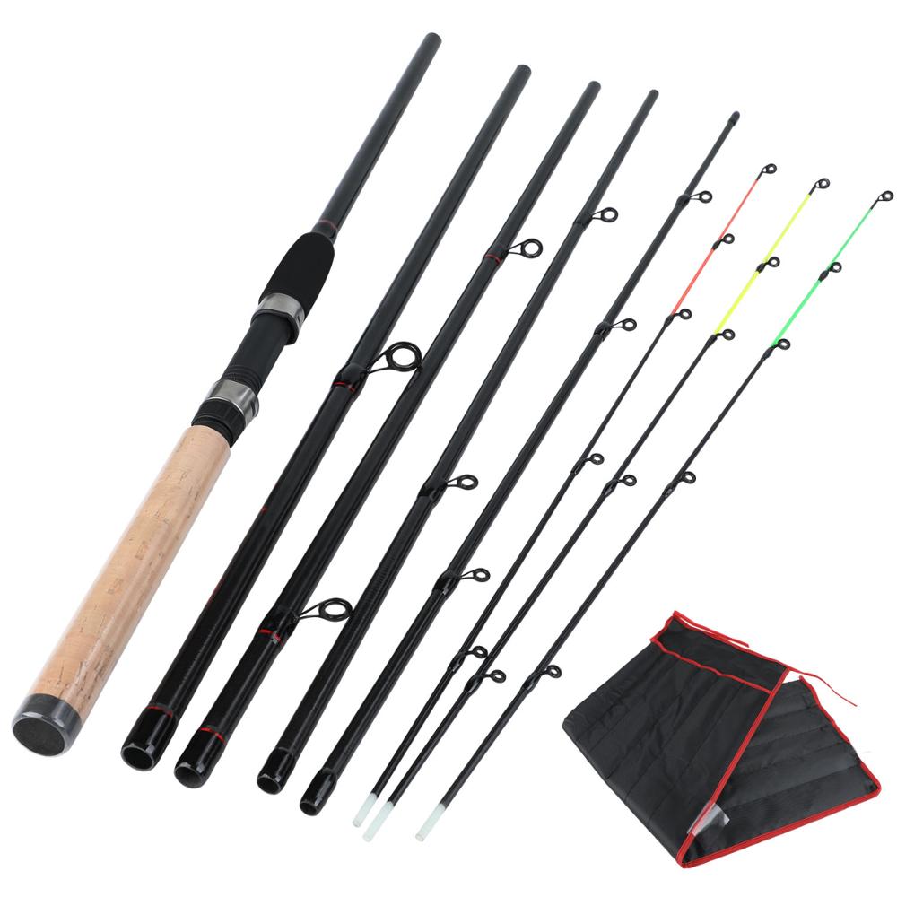 Sougayilang 3m L M HPower Fishing Rod 6 Section Feeder Rod Ultralight Weight Carbon Spinning Travel Rod Fishing Tackle De Pesce: Yellow