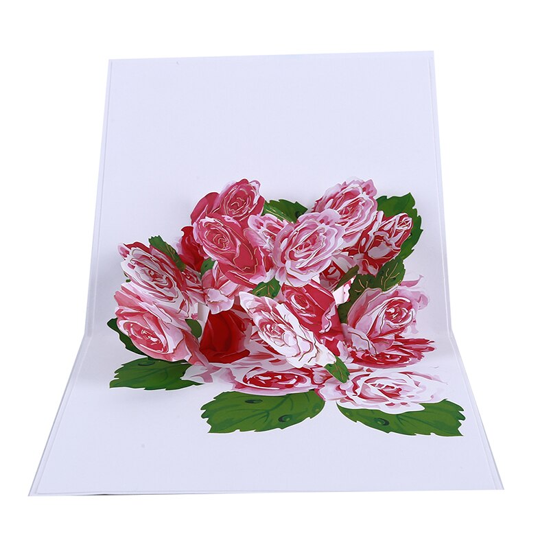 Tarjeta de felicitación plegable 3D para el día del profesor, pequeña flor de estilo fresco, bendición de cumpleaños, tarjeta postal creativa exquisita para el Día de San Valentín