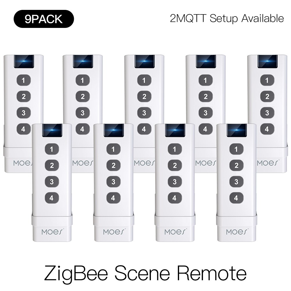 Moes ZigBee smart house Wireless Scene Switch 4 Gang Remote Portable Tuya Zigbee Hub Required No limit to Control Devices