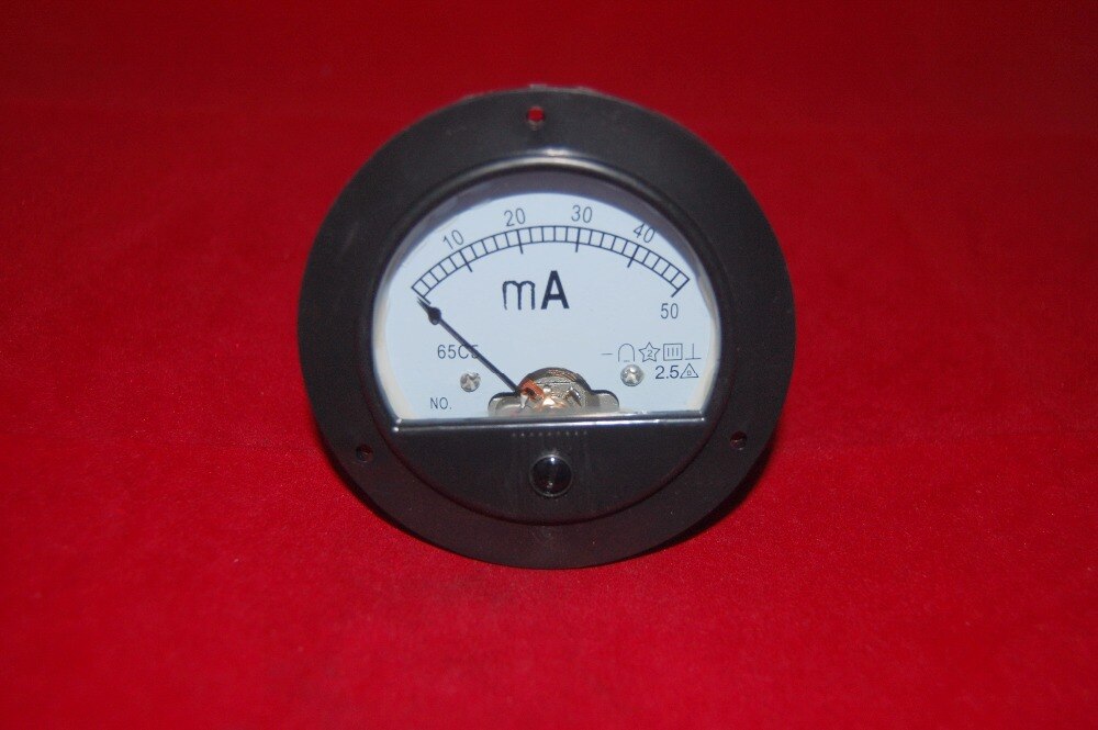 DC 0-50mA Round Analog Ammeter Panel AMP Current Meter Dia. 90mm Direct Connect