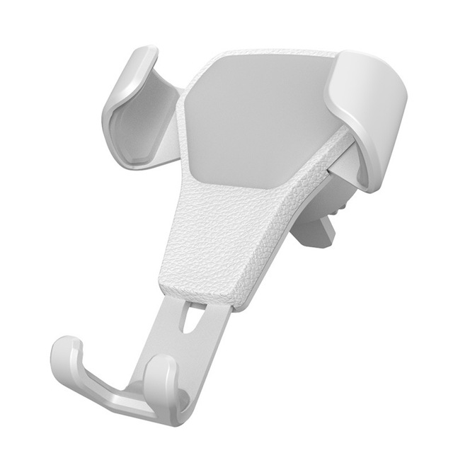 Mobiele telefoonhouder, autohouder, zwaartekrachtbeugel, ventilatieroosterstandaard voor iphone 11 8 huawei xiaomi, samsung autohouder voor telefoon: Wit