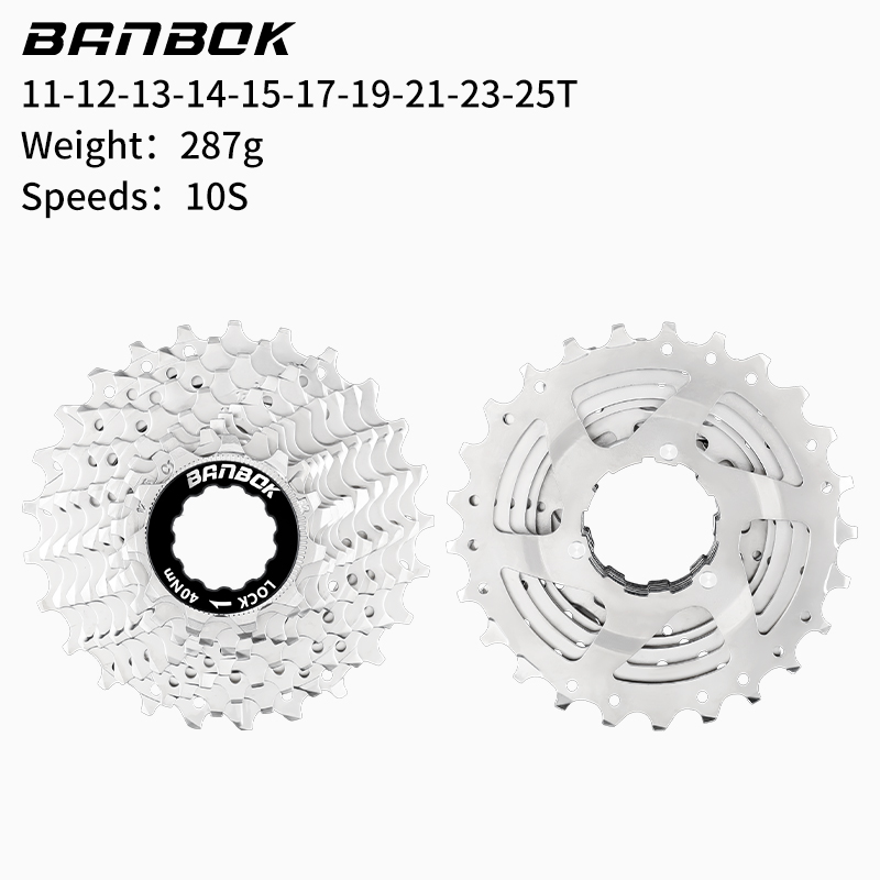 BANBOK piñón de Cassette de bicicleta de carretera de 10 velocidades 11-25T/28T/32T X10 10V cadenas de bicicleta originales piezas de Kit de volante