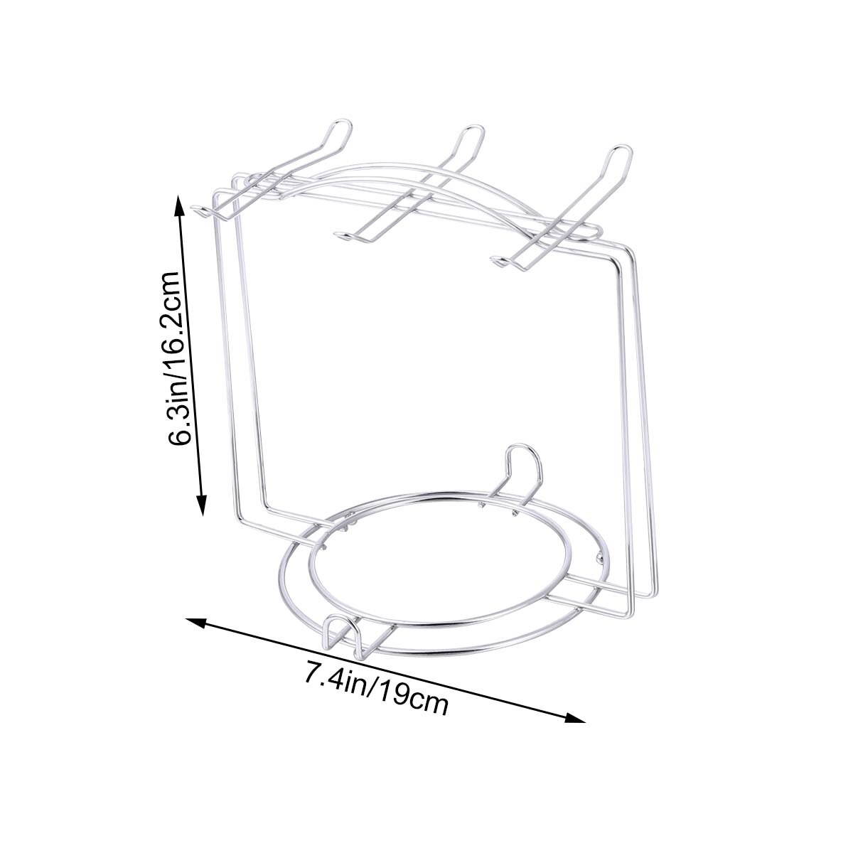 Coffee Cup Plate Organizer Coffee Cup Holder Kitchen Decoration Cabinet And Counter Shelf Organizer Mug Holder For 4Cups 6Plates: Type A Silver