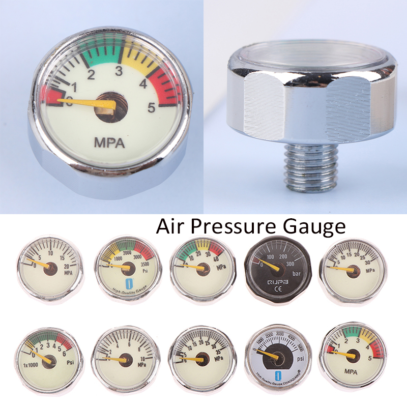 M10 m8 luft mini mikro trykkmåler manometer gjenge 5 mpa 10 mpa 20 mpa 30 mpa 35 mpa 40 mpa 300 bar 3500 psi 5000 psi 6000 psi