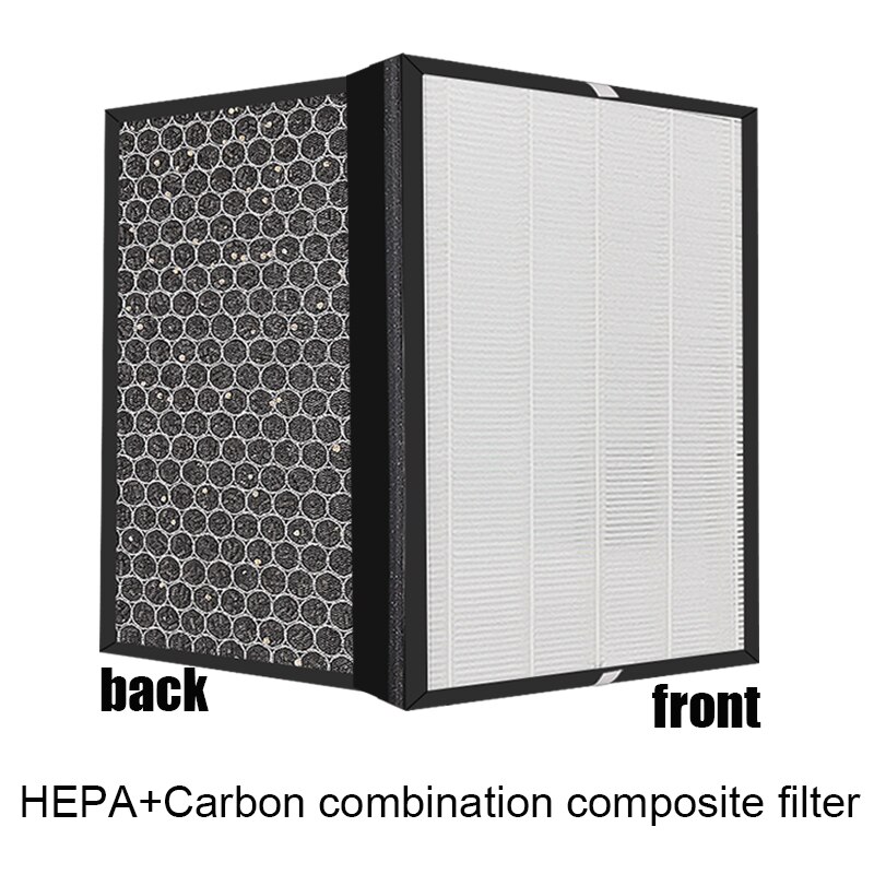 Filtro de aire para Toshiba CAF-H20 (W), purificador de aire de 2 capas, compuesto, filtro Hepa, filtro de carbón, filtros de escape de polvo