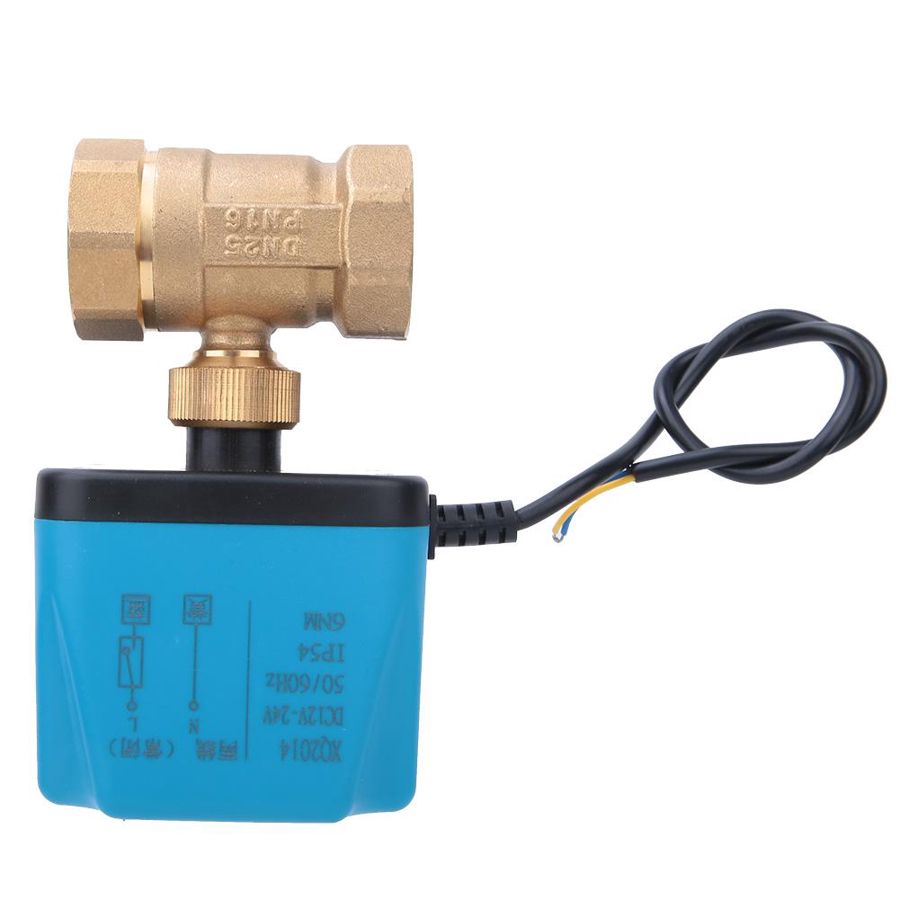 Electric Ball Valve DC12~24V G1in 2 Way Synchronous Motor Motorized Ball Valve