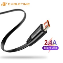 Cabletime Micro Usb Kabel Usb Kabel Voor Meizu Samsung Xiaomi Oppo Android Usb 2A Lading Cord Micro Usb Charger C141