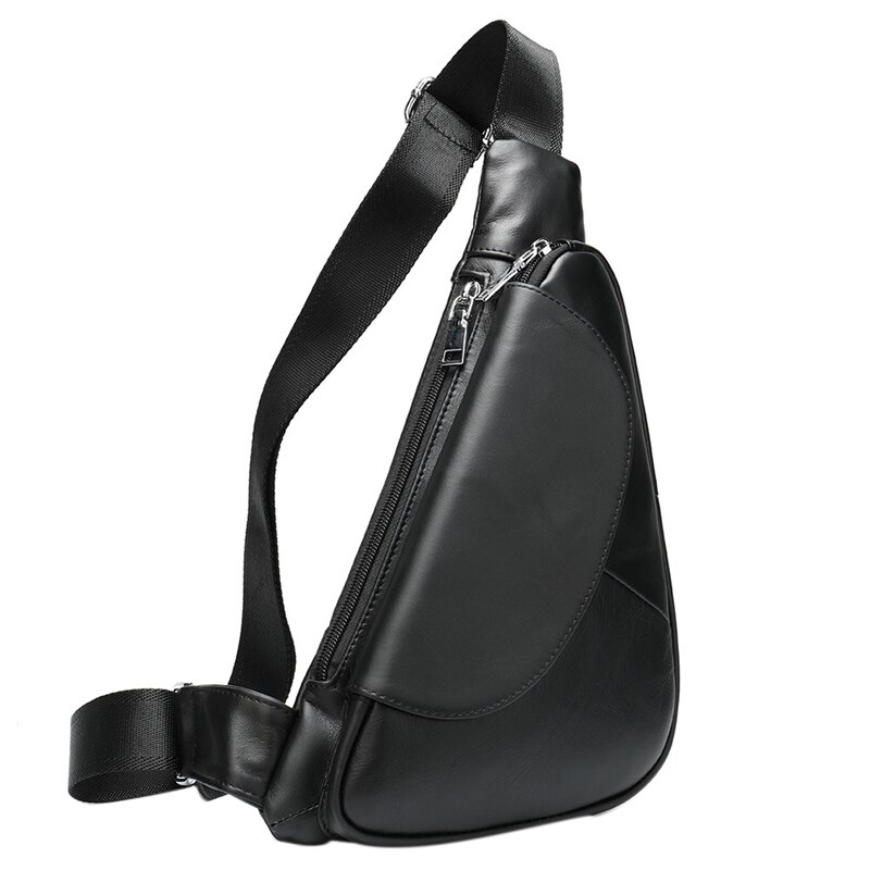 Leren heren schoudertas, heren borsttas, kleine crossbody tassen voor heren, borsttas, leren heren schoudertassen: Zwart