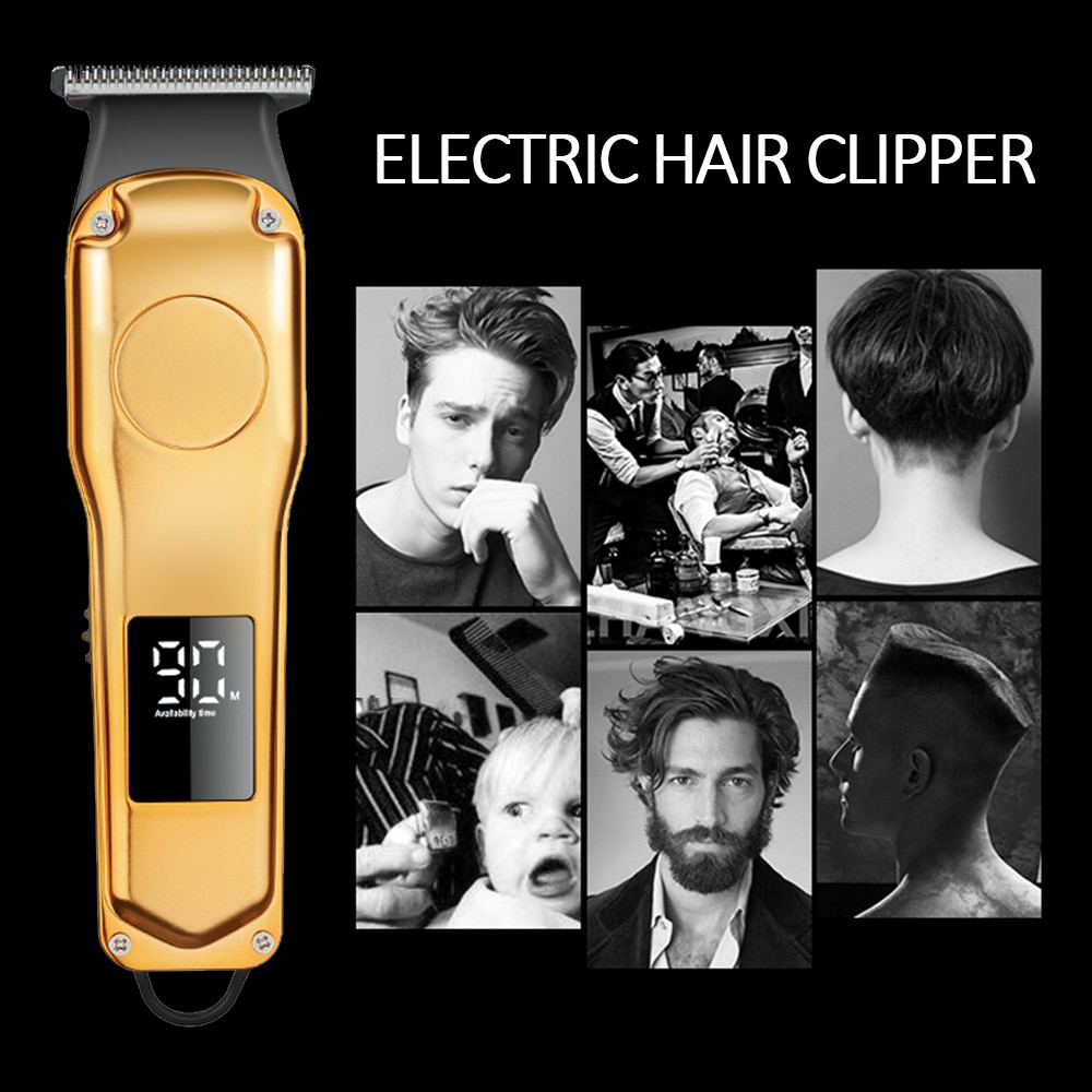 Tondeuse à cheveux professionnelle + rasoir électrique rasoir sans fil tondeuse à barbe Rechargeable finition coupe de cheveux Machine tondeuse directe