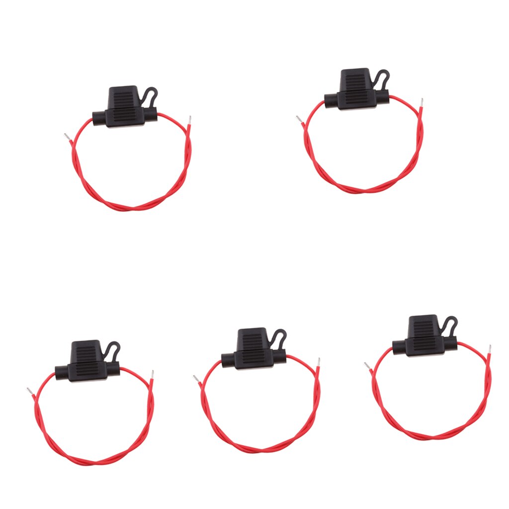 5 Pieces 18 Gauge APM ATM Mini Blade Fuse Holder Box In-Line AWG Wire Copper