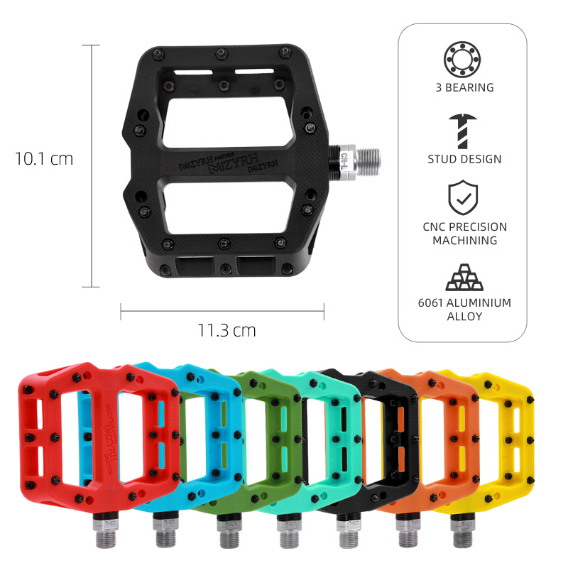 Bicycle Pedals 3 Bearings Ultralight Anti-slip BMX Road MTB Bike Pedal Wide Waterproof Bicycle Accessories