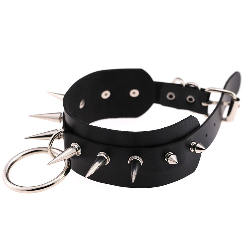 Gothic Punk Ketting Harajuku Multi Kleur Hart Met Lock Hanger Pu Lederen Choker Kraag Ketting Voor Vrouwen Meisjes Sieraden