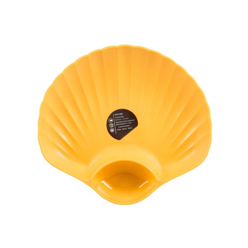 Shell Shape Spit Bone Plate Plastic Dish Nut Fruit Cake Bread Tray Snack Dessert Food Container French Fries Ketchup Holder: Y