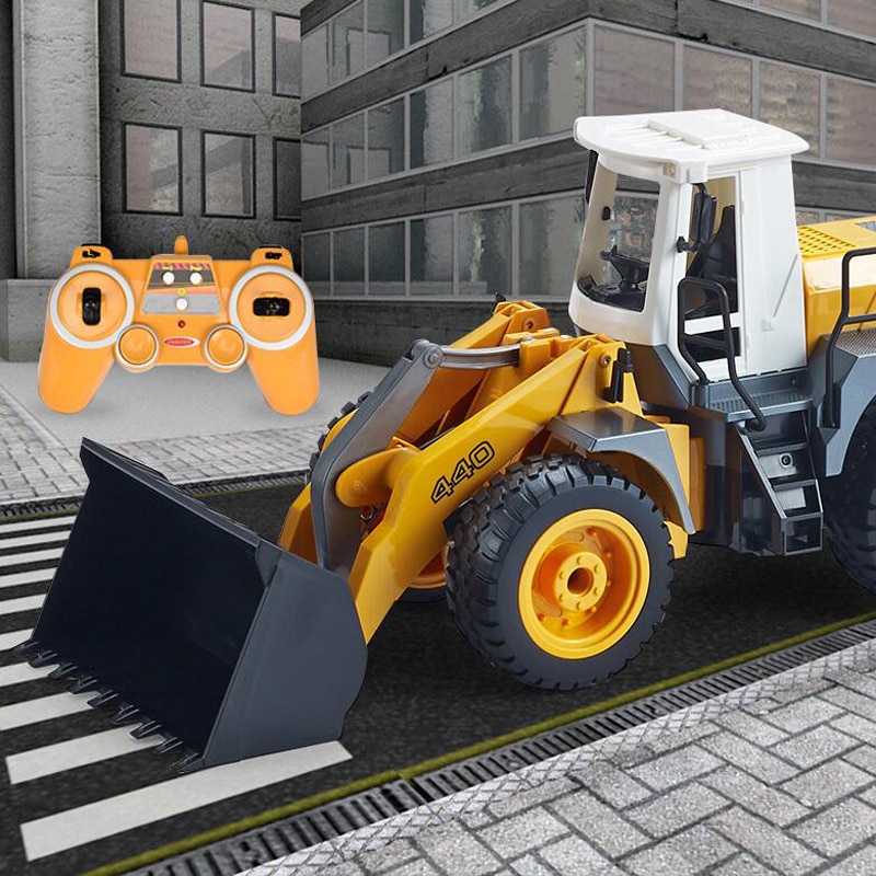 Simulation Power Bulldozer Wireless Remote Control Rechargeable Toy Multifunctional Engineering Vehicle Model Remote Control Toy