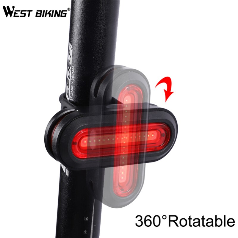 West Fietsen Fiets Achterlicht Usb Oplaadbare Led Achterlicht Modus Mtb Fietsen Light Fiets