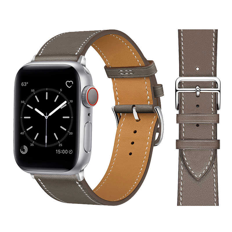 Læderrem til apple watch-rem 45mm 44mm 49mm 42mm 41mm 40mm single tour correa-armbånd iwatch-serie 9 7 8 6 5 4 se ultra
