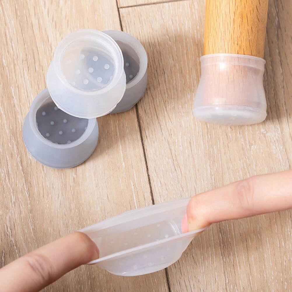 16Pcs Chair Foot Pad Silicone 40 mm Furniture Feet Protection Cap Non Slip Bottom For Round / Square Chair Leg Cover
