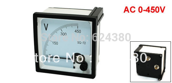 AC 0-450V 250V 300V 500V Analog Panel Volt Voltage Meter Voltmeter Gauge SQ-72 72*72mm