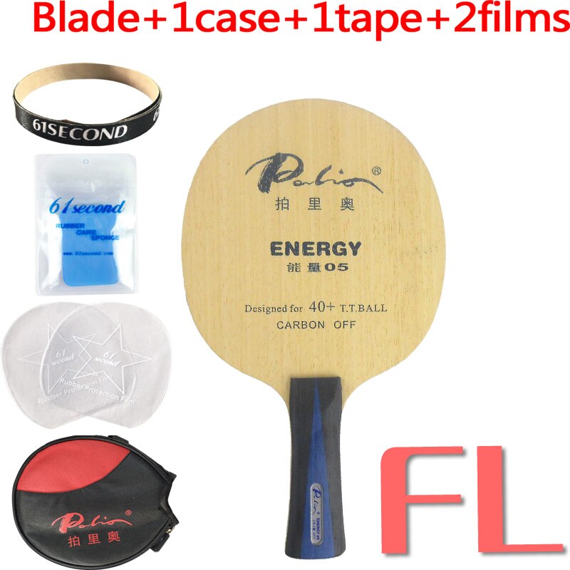 Palio official energy 05 table tennis blade special for 40+ material table tennis racket game fast attack loop carbon blade: FL with YM case