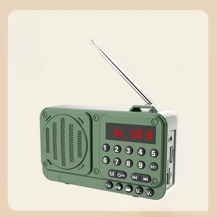 Radio FM portatile con altoparlante Bluetooth multifunzionale Inserimento scheda Radio Ricevitore Mini Am Fm Dab All Wave Digital Small: green
