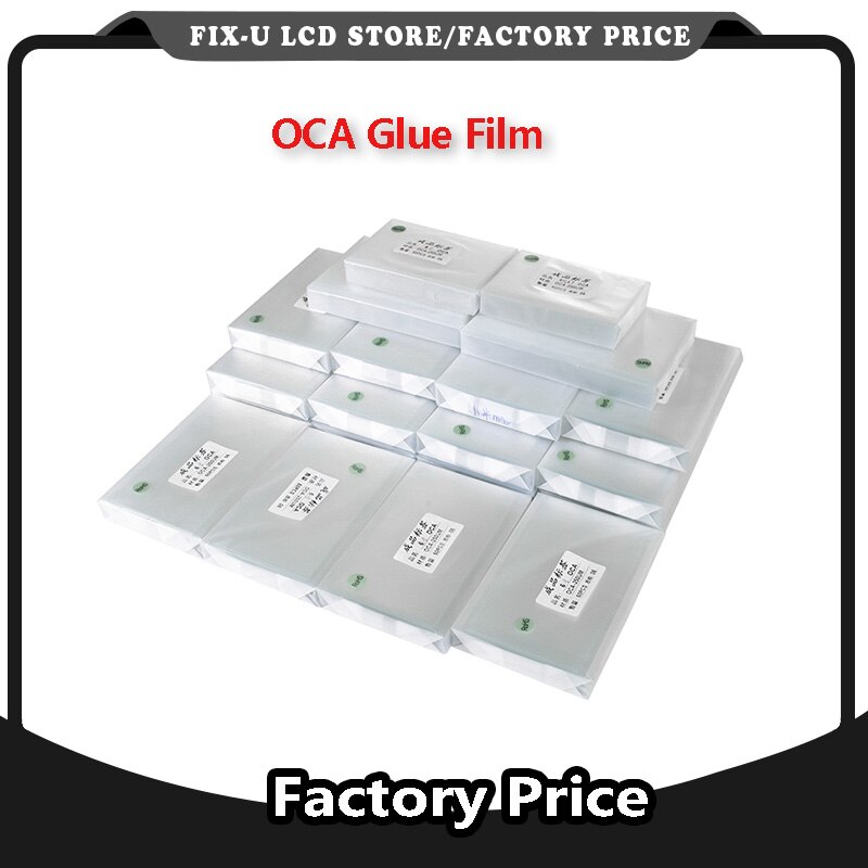 50pcs/lot 250um 4.9-60 inch OCA glue film Adhesive Sticker for samsung for iphone x xr 6p 8p 6 7 8 11 pro