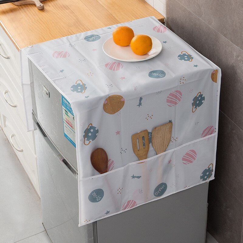 Refrigerator Dust Cover Washing Machine Dust Cover Refrigerator Dust Cover With Storage Dag: Trumpet planet