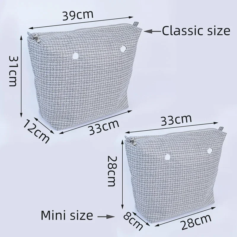 Tanqu Classic Mini Linnen Canvas Organizer Stof Binnenvoering Inzetstuk Voor Obag Mini O Tas Dames Handtas Accessoire