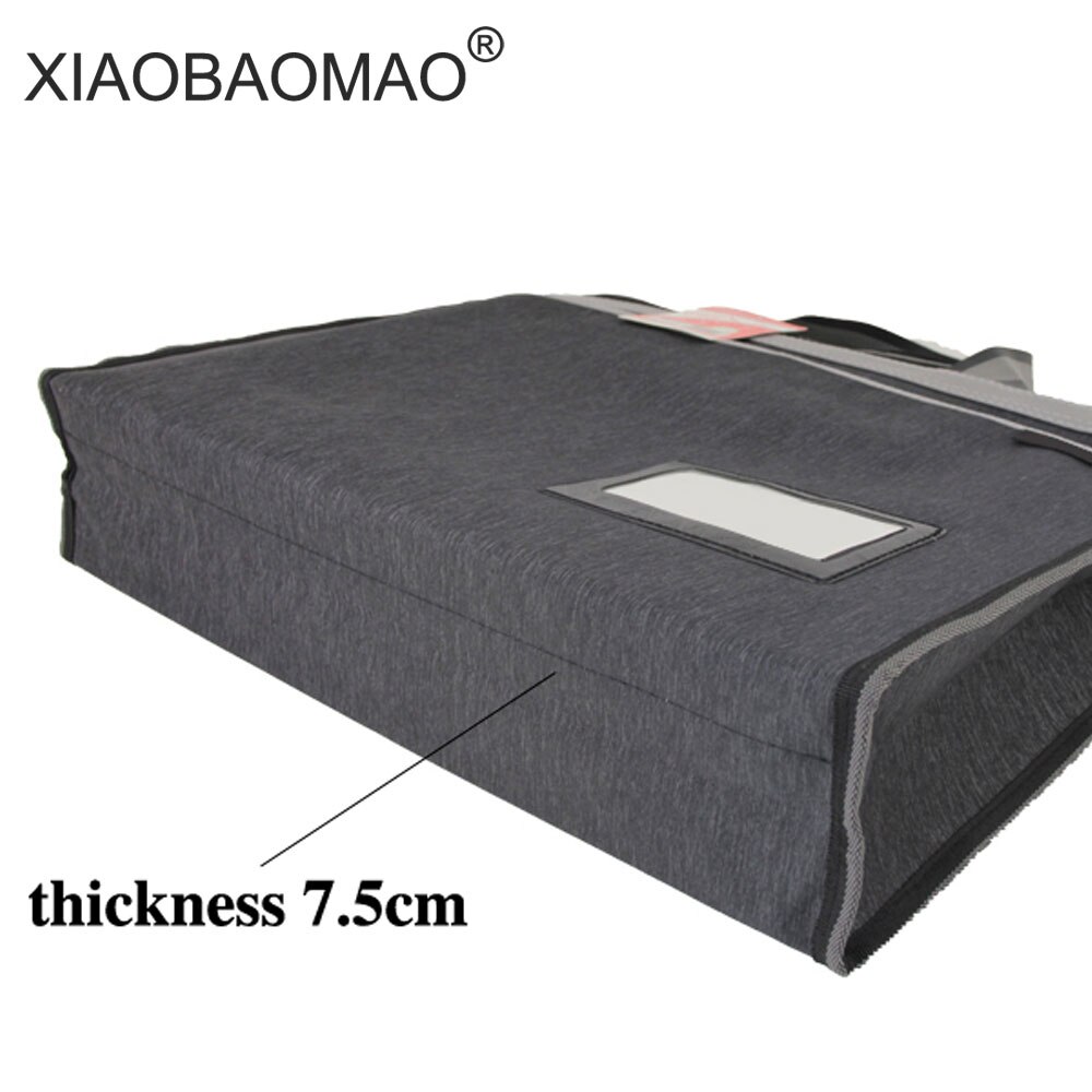 Canvas file folder a4 zipper file bag business office school paper file organizer briefcase Transaction package