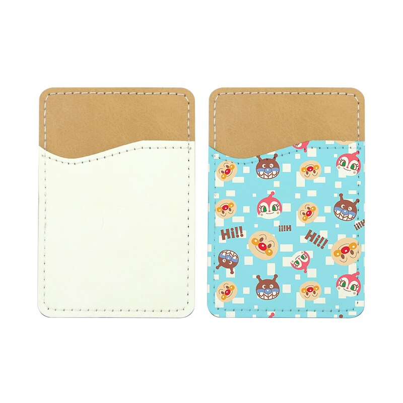 20pcs/lot Blank Sublimation PU-Leather Card Bag Holder Stick on Mobile Phone for Heat transfer Printing Blank consumables DIY