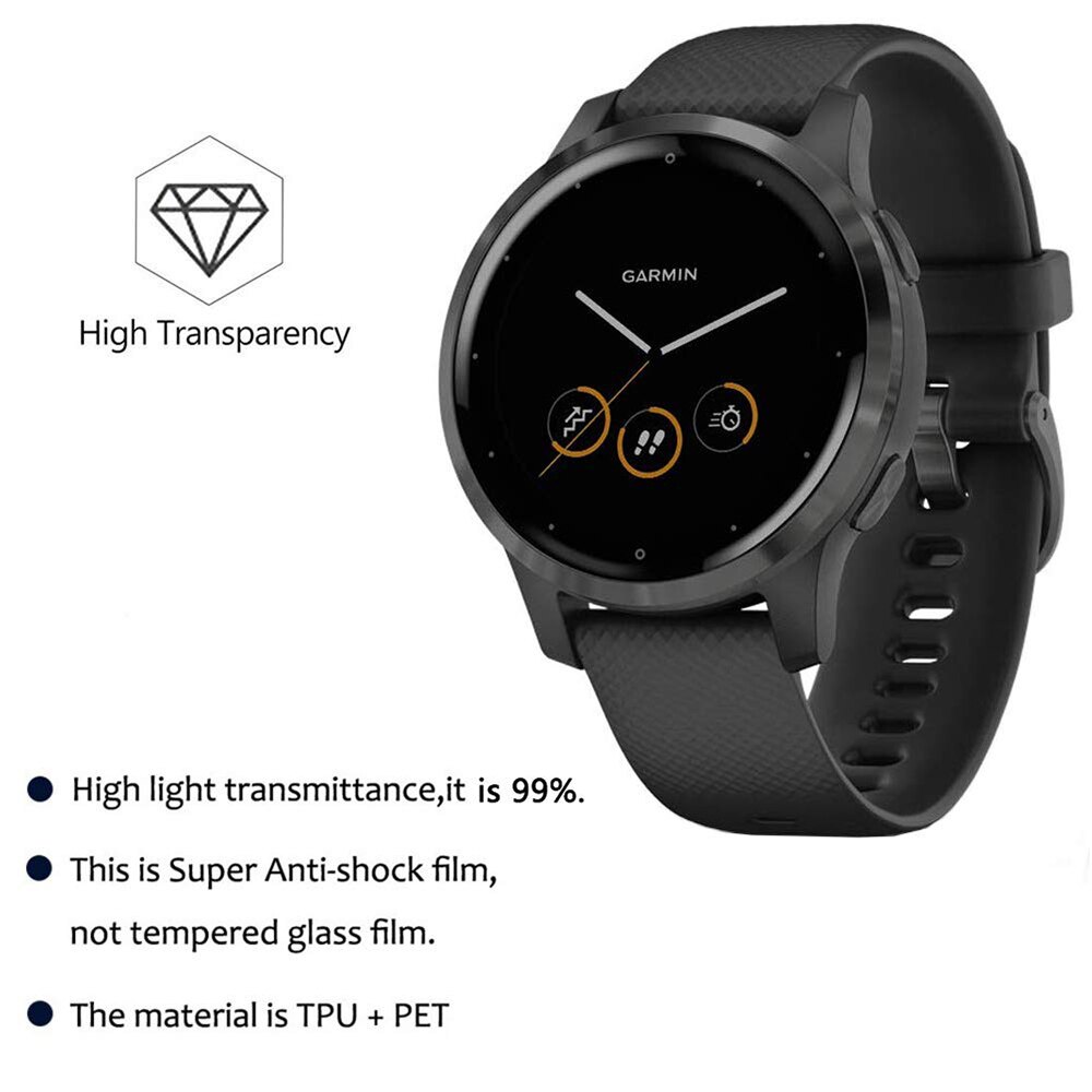 Screen Protector Voor Garmin Vivoactive 4S Zachte Hydrogel Beschermende Film Voor Garmin Vivoactive 4S Smart Horloge (Niet glas