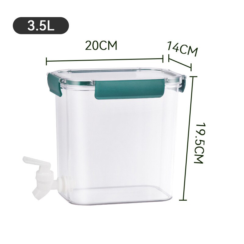 Cold Water Jug With Tap Water Beverage Dispenser Fruit Teapot Tank Refrigerator Plastic Kettle Pot Cold Water Jug For Lemonade: A4