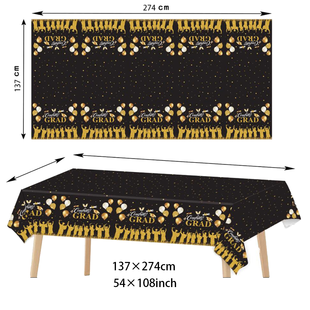 Congrats Graduation Party Tablecloth Table cover supplies Congrats Grad Tablecloth Congrats Grad Party decoration Banner