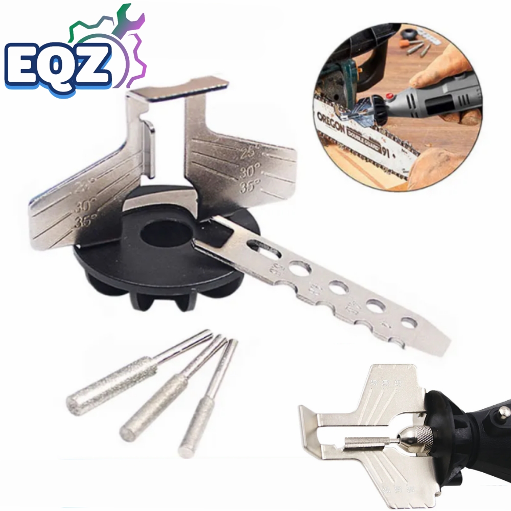 Accesorio de afilado de sierra de cadena, guía de afilador, adaptador de taladro, taladro estilo Dremel, Mini taladro rotativo, juego de accesorios de herramientas eléctricas