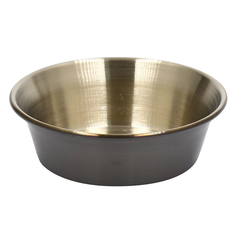 Stainless Steel Cone Plate Sauce Plate Small Dish Food Snack Dish Sauce Dish Seasoning Dish Seasoning: Small Black