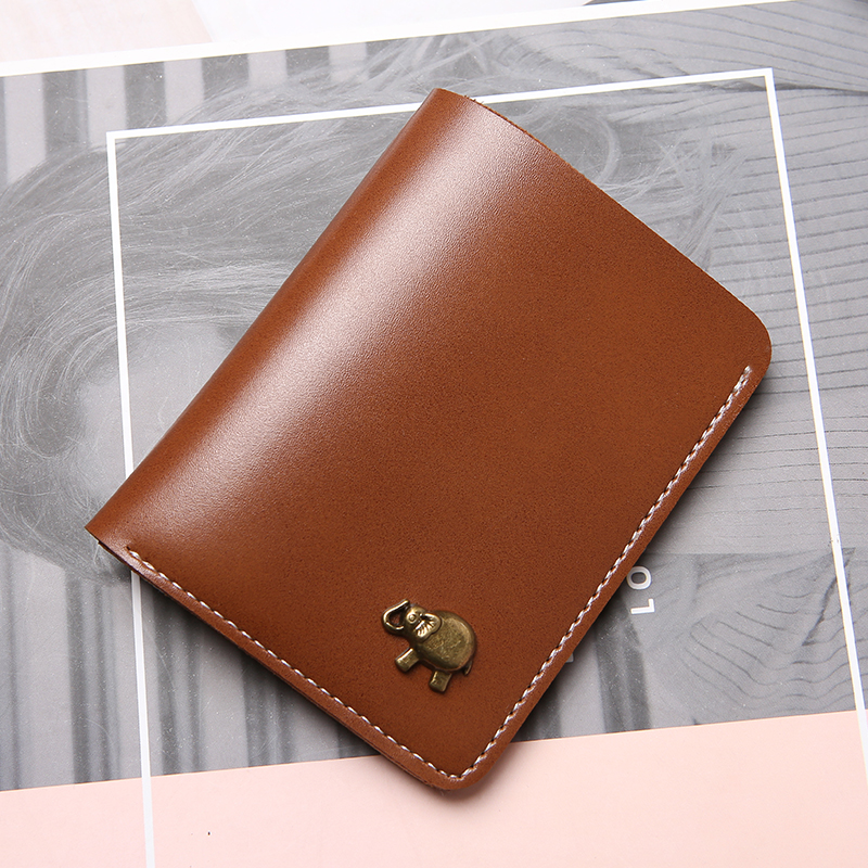 Cartera de mujer de la fruta de la personalidad lindo Mini fresa sandía chica adolescente pequeño monedero Top carteras de cuero monederos: third brown