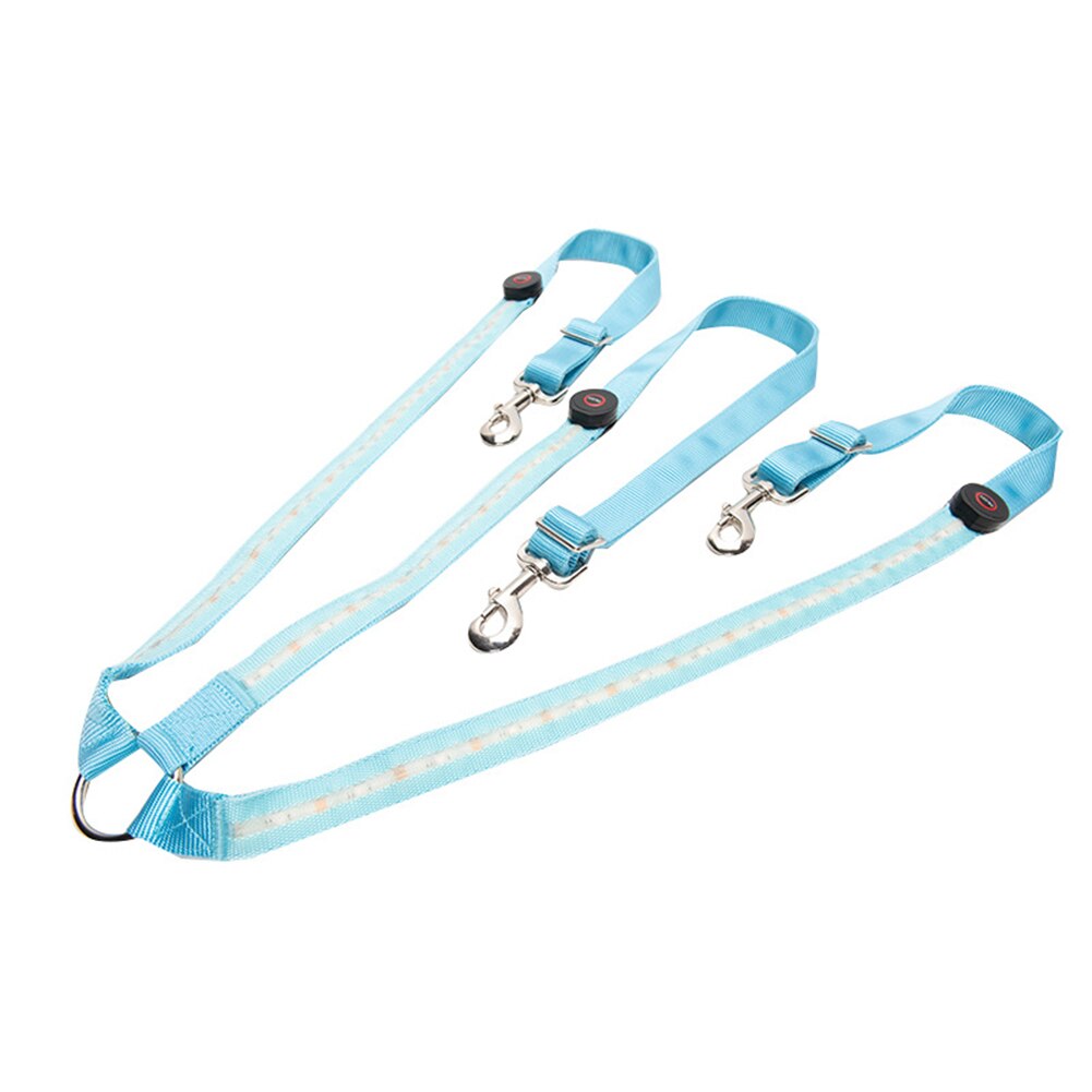 Rood/Groen/Blauw Verstelbare Paard Led Licht Harnas Nylon Borst Borstplaat Riem Singels Lichten Nacht Veilig Paardrijden apparatuur: Blue