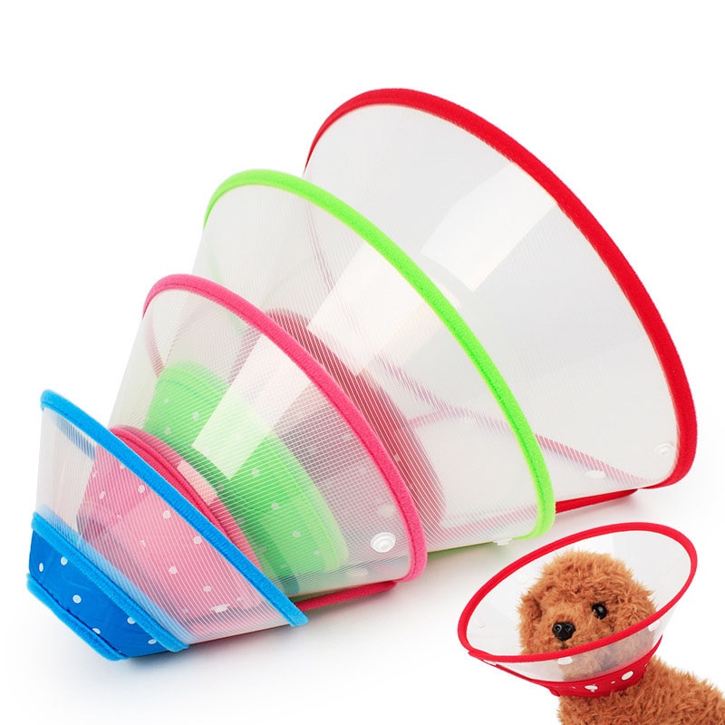 Recovery Pet Cone Elizabethan Collar Dog Cat Puppy Pet Remedy Wound Healing Recovery Collar Protective Adjustable with Soft Edge